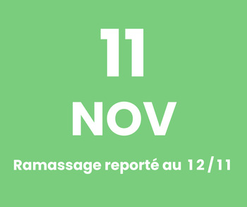Report de la collecte du 11/11 au 12/11 à Le Thillot et Ramonchamp