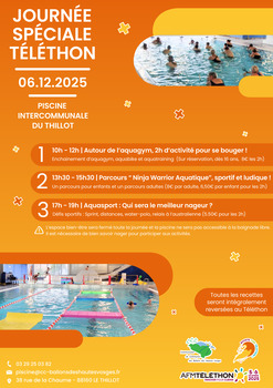 Journée spéciale Téléthon à la piscine intercommunale du Thillot