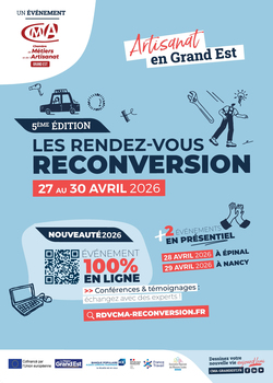 Les rendez-vous reconversion du 27 au 30 avril, organisés par La Chambre de Métiers et de l'Artisan