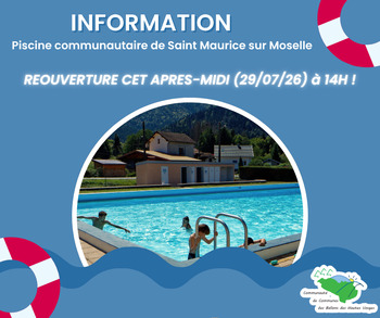 REOUVERTURE PISCINE SAINT MAURICE