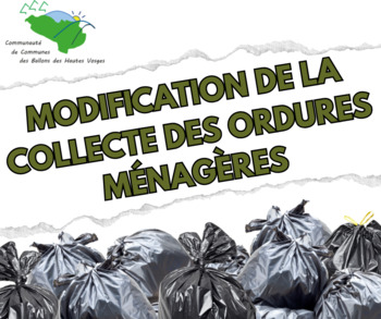 Modification des jours de collecte des Ordures Ménagères