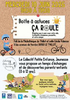 BOITE A ASTUCES CA ROULE - 10/06/2026 à partir de 9h30 à la Médiathèque du Thillot