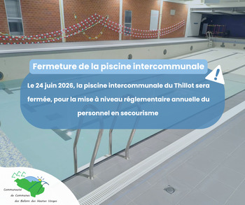 FERMETURE PISCINE INTERCOMMUNALE THILLOT