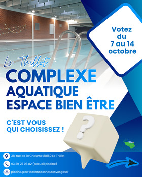  PISCINE : c'est vous qui choisissez la séance !